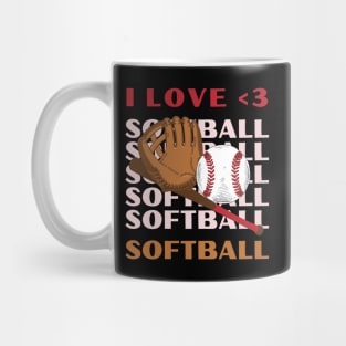 I love Softball My Favorite Softball Player Calls Me Mom Gift for Softball Mug